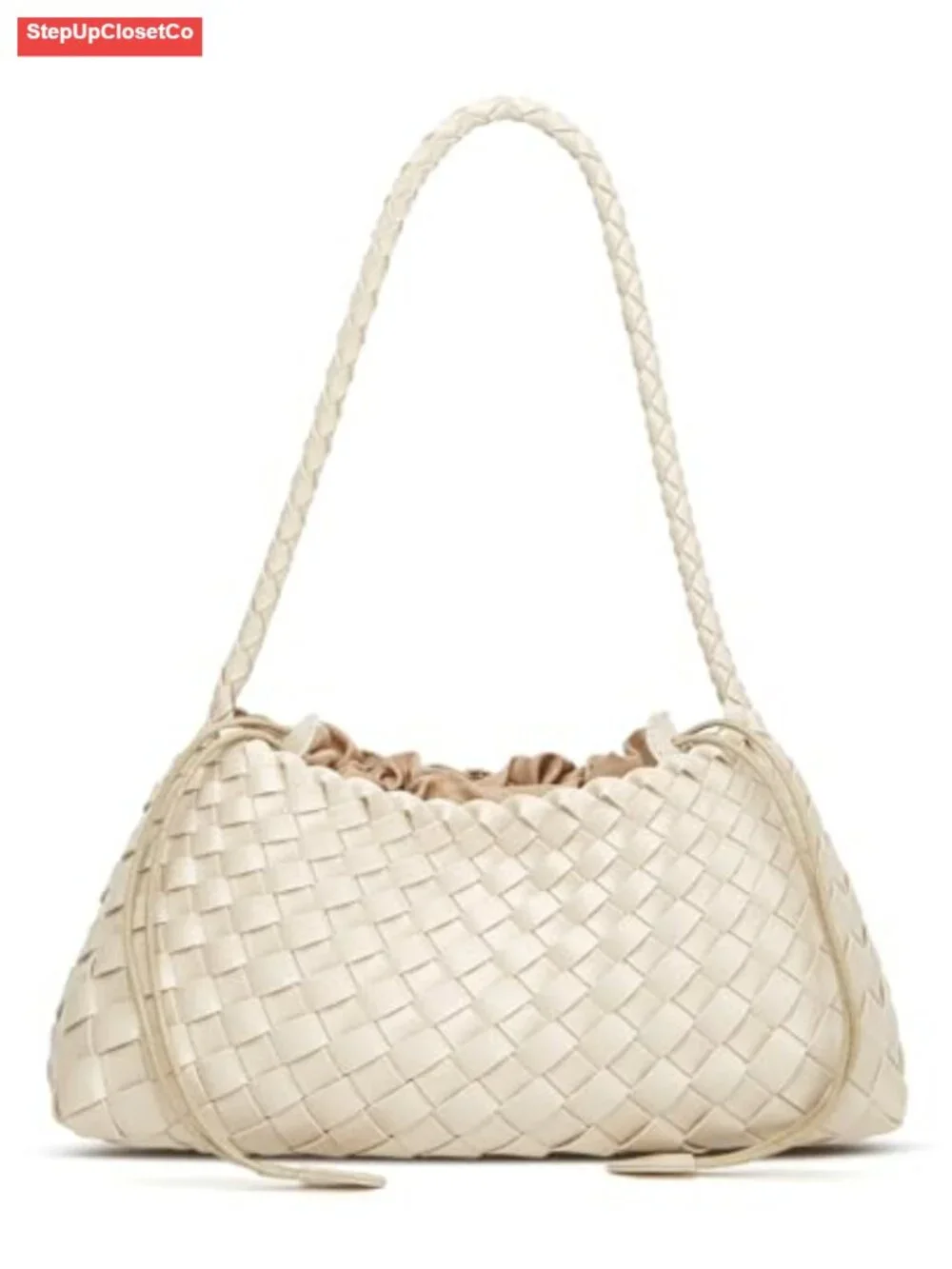 Slouchy Woven Hobo Bag - Suede Faux Leather Shoulder Purse Tote Travel Handbag